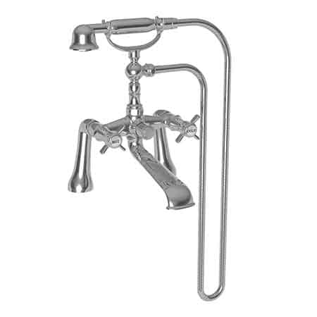 Newport Brass Exposed Tub and Hand Shower Set, 2, Deck, Satin Nickel (PVD) 1013-15S